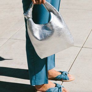 Loeffler Randall Mini Black Leather Knot Tote